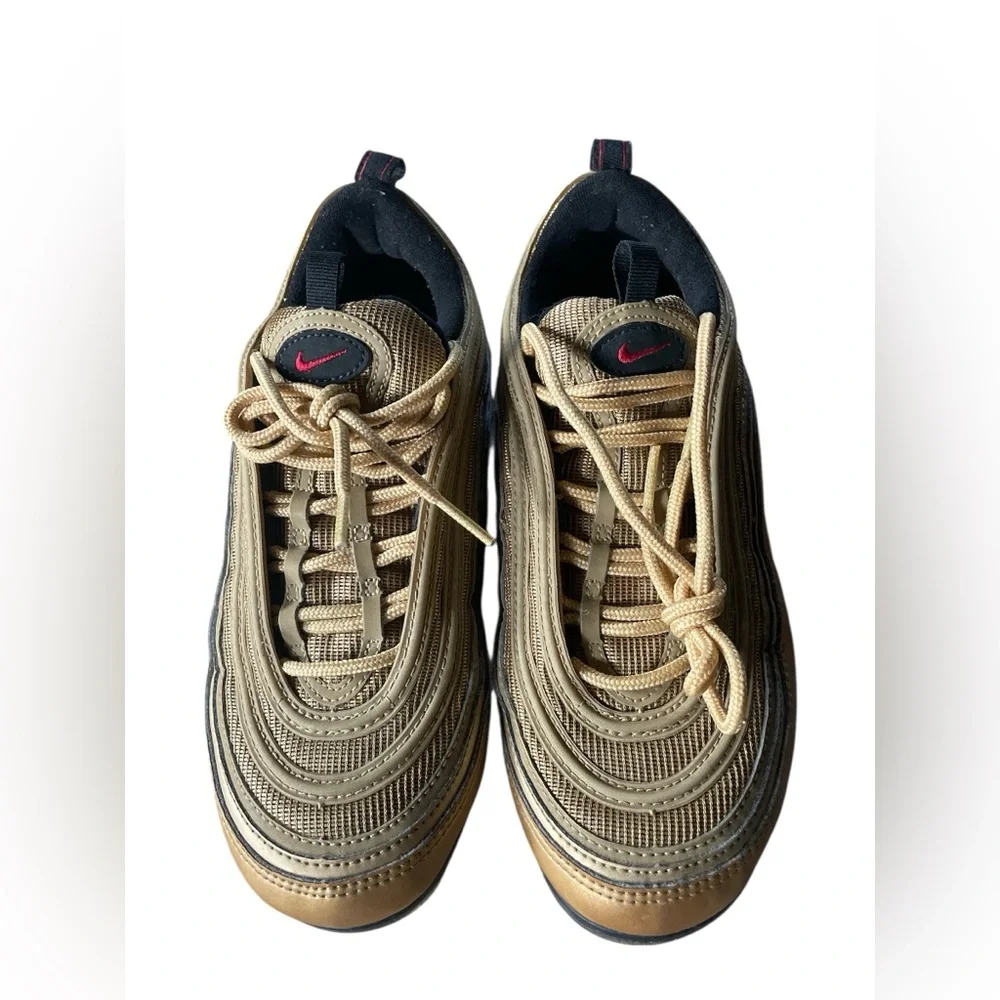 SOLD: Nike Air Vapormax '97 GS Youth Sz 6.5Y Metallic Gold Varsity Red Black - Picture 8 of 8